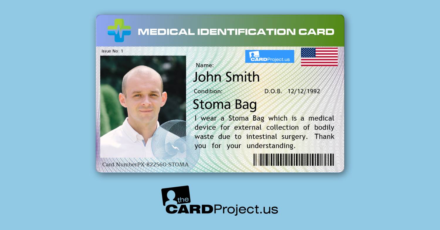 Premium Stoma Bag Medical Card (FRONT)